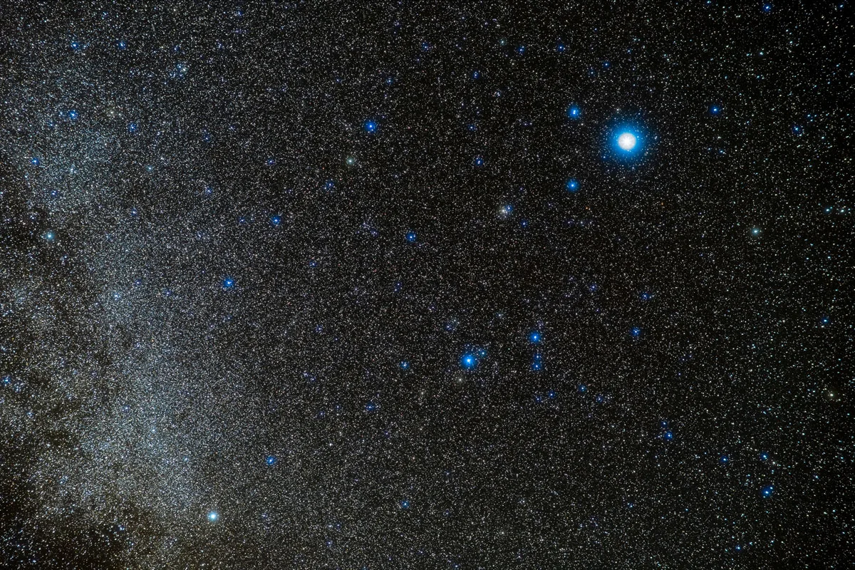 lyra Stars in the sky on a dark background.