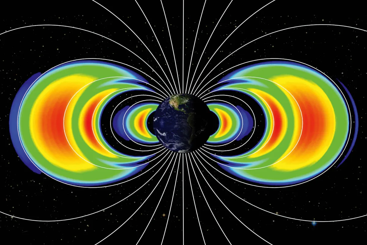 space-bermuda-triangle-van-allen-belts Van Allen radiation belts around Earth. Image showing the existence of a new, transient, third radiation belt around Earth.